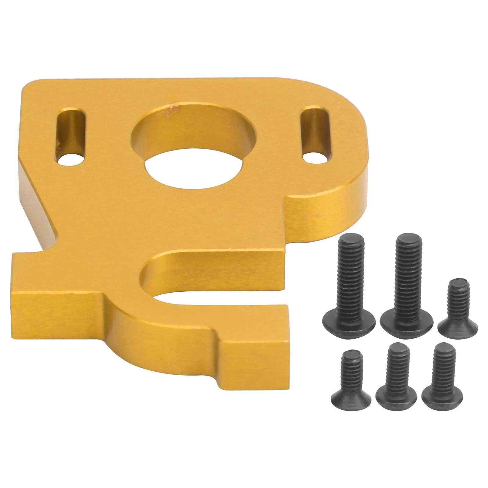 High-Quality Aluminum Alloy RC Motor Mount Holder for Wltoys 1/14 144001 RC Car - Adjustable Motor Mount Seat (Gold) - Durable & Lightweight Upgrade Part for RC Car Racing and Off-Road Bashing