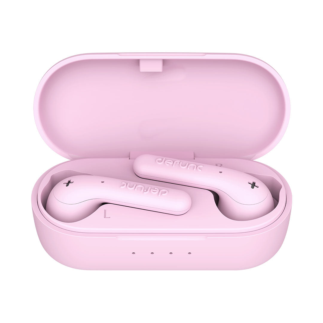 Defunc True Basic True Wireless Earbuds - Pink Bluetooth Headphones for Gym, Running & Workout | Sweatproof Wireless Earbuds with Mic for iPhone & Android