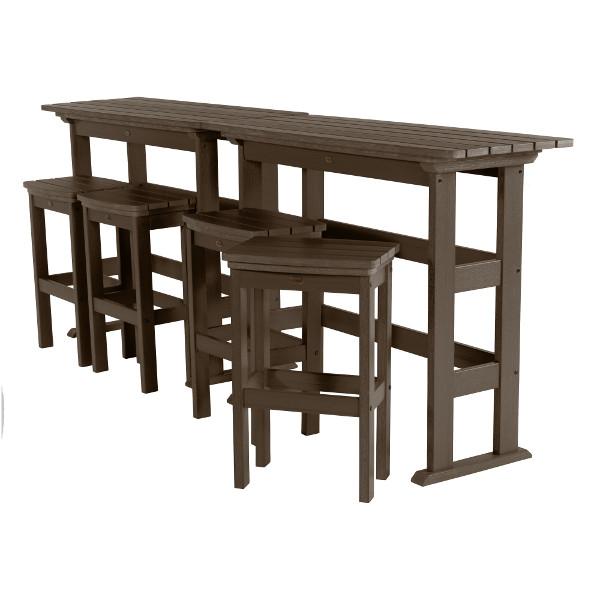 Lehigh 6-Piece Bar Height Balcony Patio Set - Outdoor Dining & Entertaining Furniture for Small Spaces
