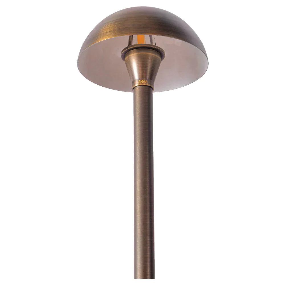 PLB08 4x/8x/12x Brass LED Globe Low Voltage Pathway Lights - 3W 3000K Warm White Outdoor Landscape Lighting Fixture for Garden, Walkway, and Driveway Illumination