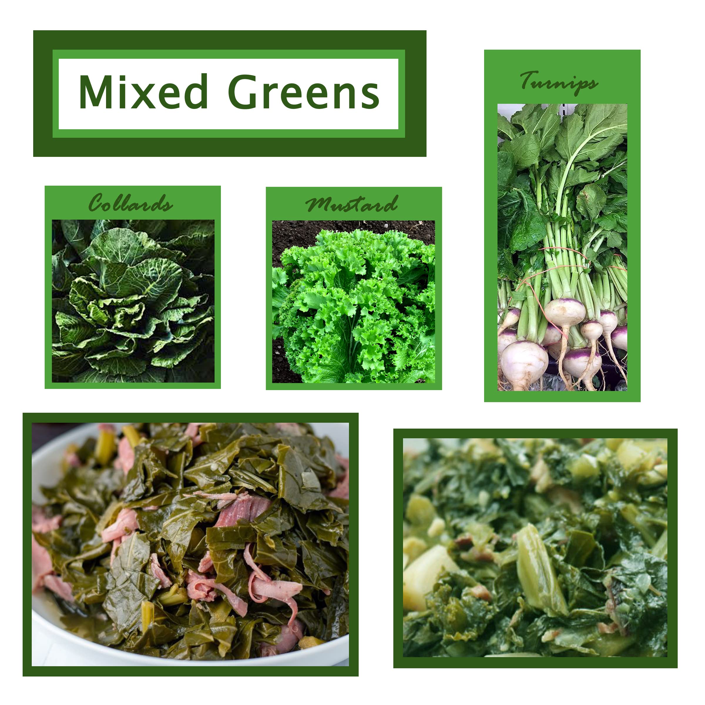 Margaret Holmes Greens Variety Pack - 3 Cans (27 Oz Each) of Turnip Greens, Collard Greens & Mixed Greens | Southern-Style Cooked Vegetables | Perfect for Soul Food Recipes, Healthy Side Dishes & Meal Prep