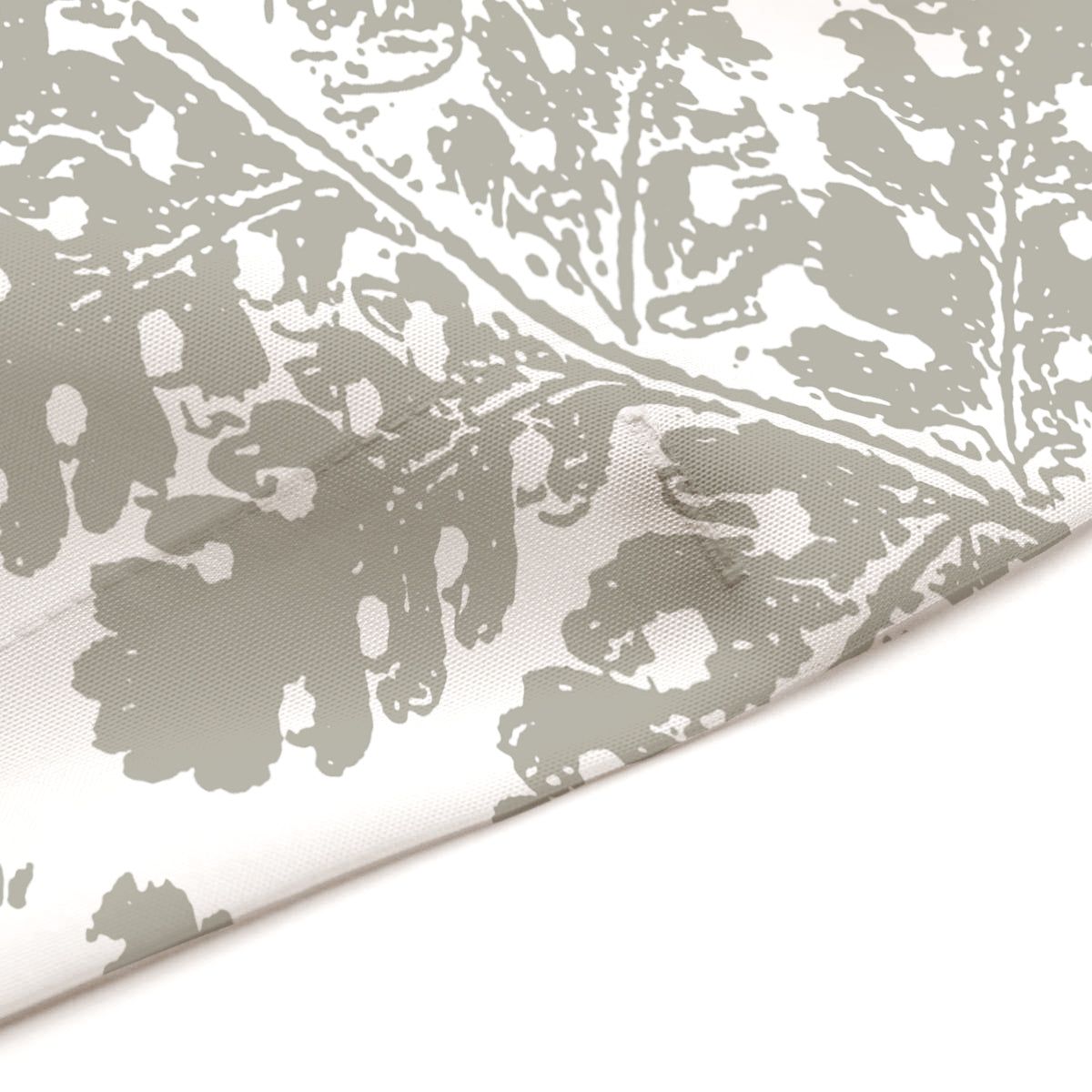 Gray Fern Art Print Spa Shower Curtain - Waterproof Bathroom Decor for Relaxing Showers & Spa-Like Retreats