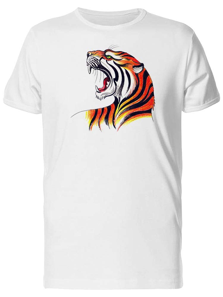 Vintage Watercolor Tiger T-Shirt for Men - Soft Cotton Graphic Tee - Casual Streetwear & Urban Fashion for Everyday Wear