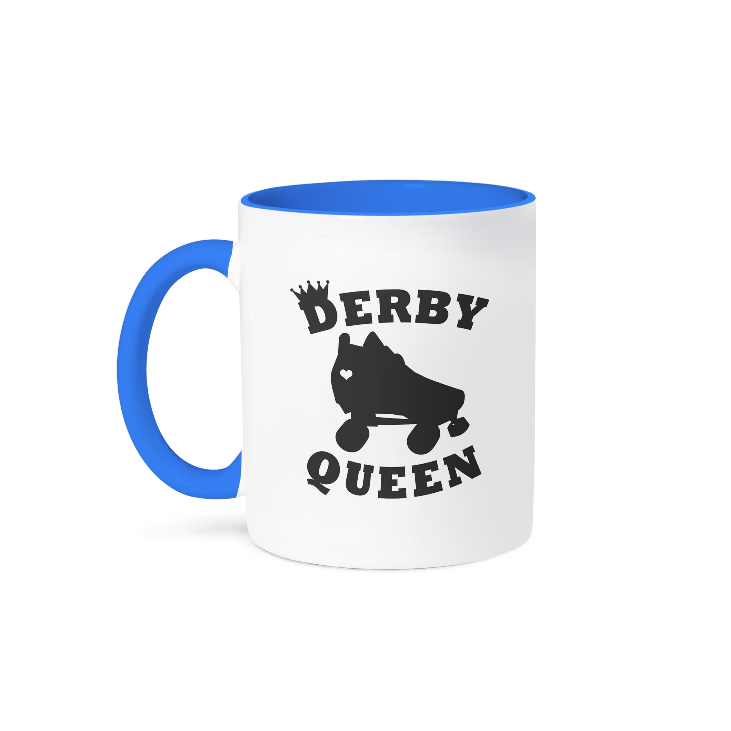 3D Rose 15oz Funny Coffee Mug - Roller Derby Queen Text Art Design - Perfect Gift for Coffee Lovers & Derby Fans - Ideal for Office, Home Use & Gag Gifts