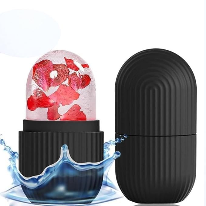 ShopiMoz Ice Roller for Face - Cooling Face Massager for Men & Women | Reusable & Unbreakable Ice Cube Roller for Puffy Eyes & Glowing Skin | Perfect for Morning Routine, Skincare & Relaxation