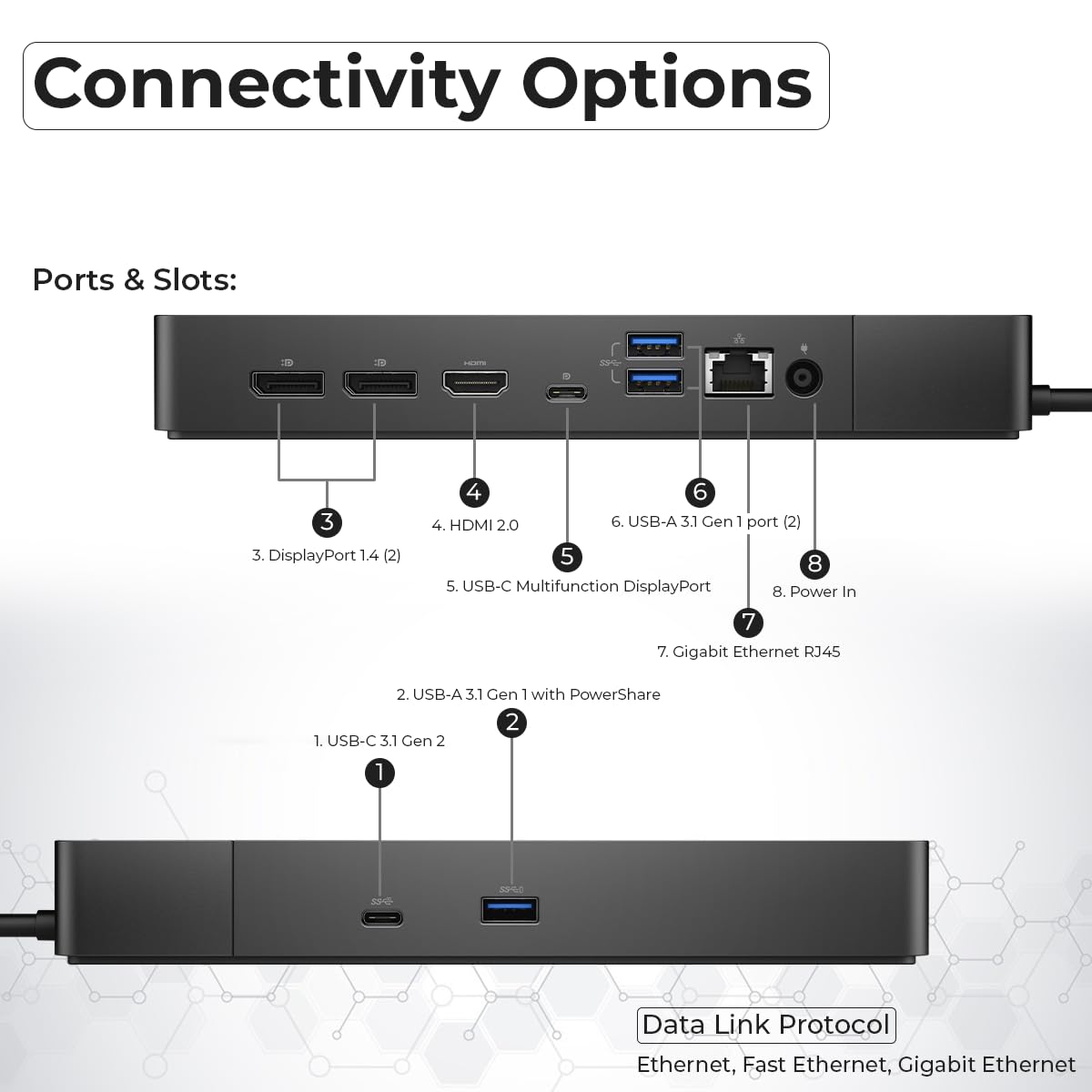 Refurbished Dell WD19S 130W Docking Station with 90W Power Delivery - Universal Laptop Dock Includes HDMI, DisplayPort & USB-C Cables + Microfiber Cloth | Perfect for Home Office, Remote Work & Multi-Monitor Setup