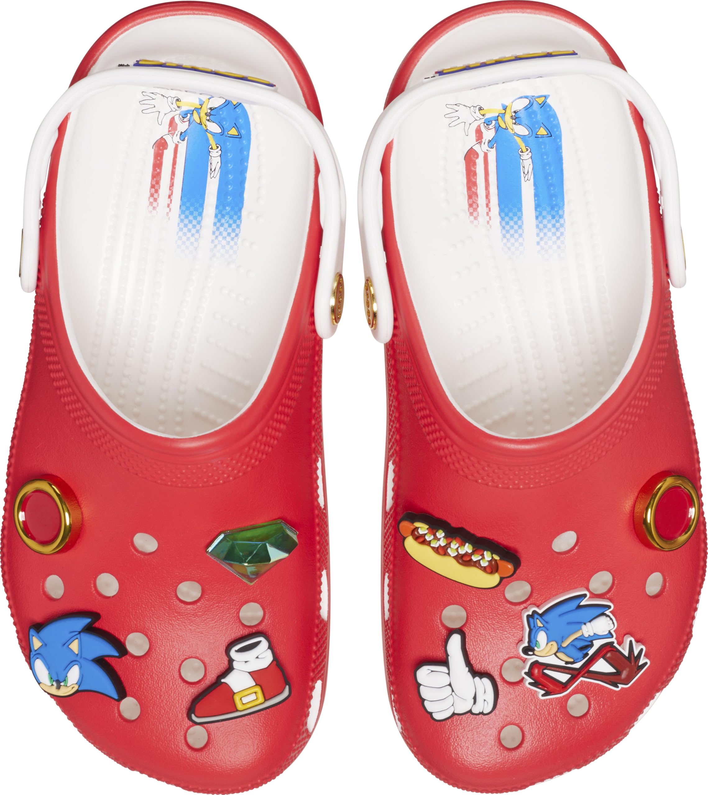 Crocs Unisex-Adult Sonic The Hedgehog Classic Clogs - Lightweight Comfortable Slip-On Shoes for Men & Women - Perfect for Casual Wear, Home, Garden & Outdoor Activities