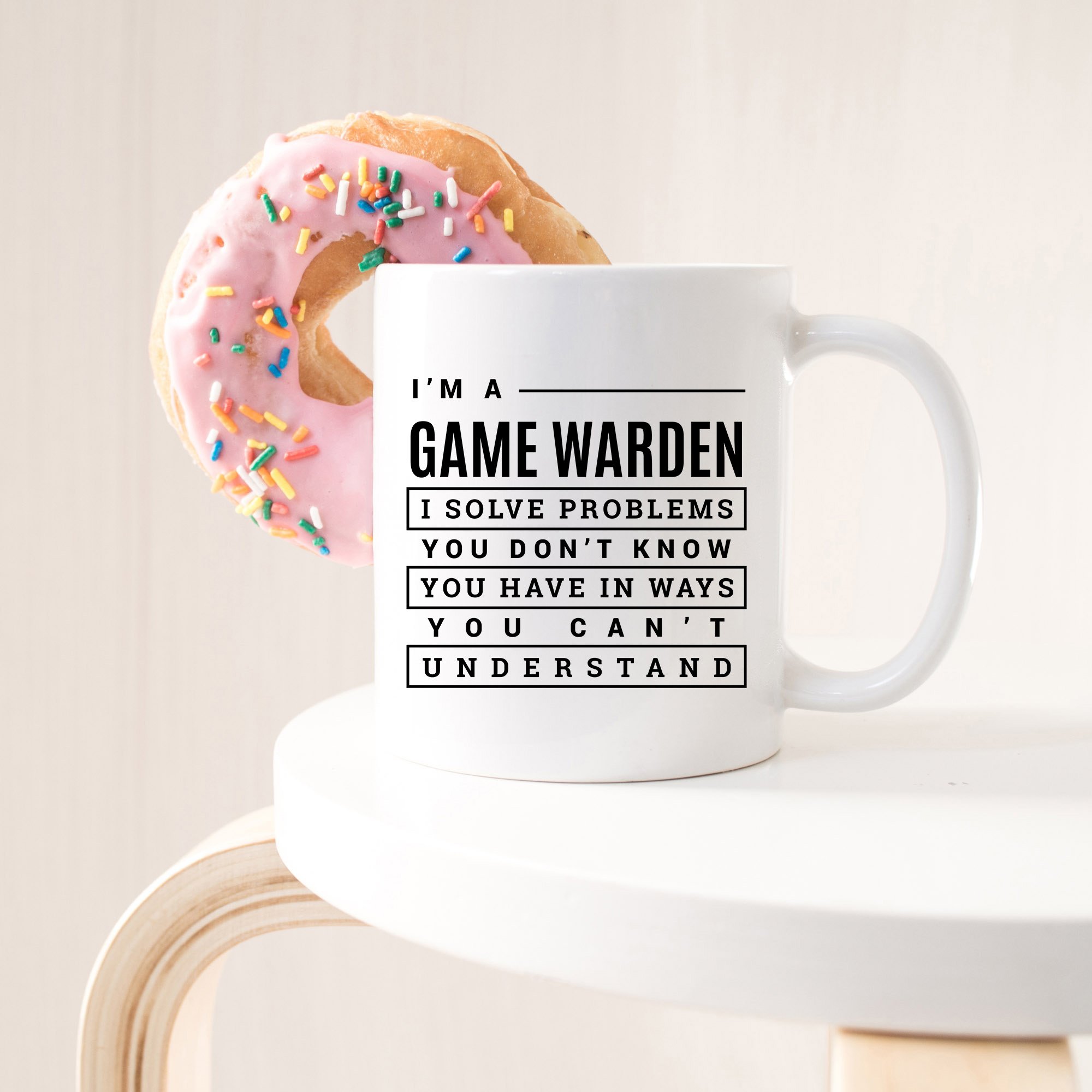 Funny Game Warden Coffee Mug - 11oz Ceramic Cup with Humorous Design - Perfect Gift for Wildlife Officers & Outdoor Enthusiasts - Ideal for Office, Camping & Hunting Trips