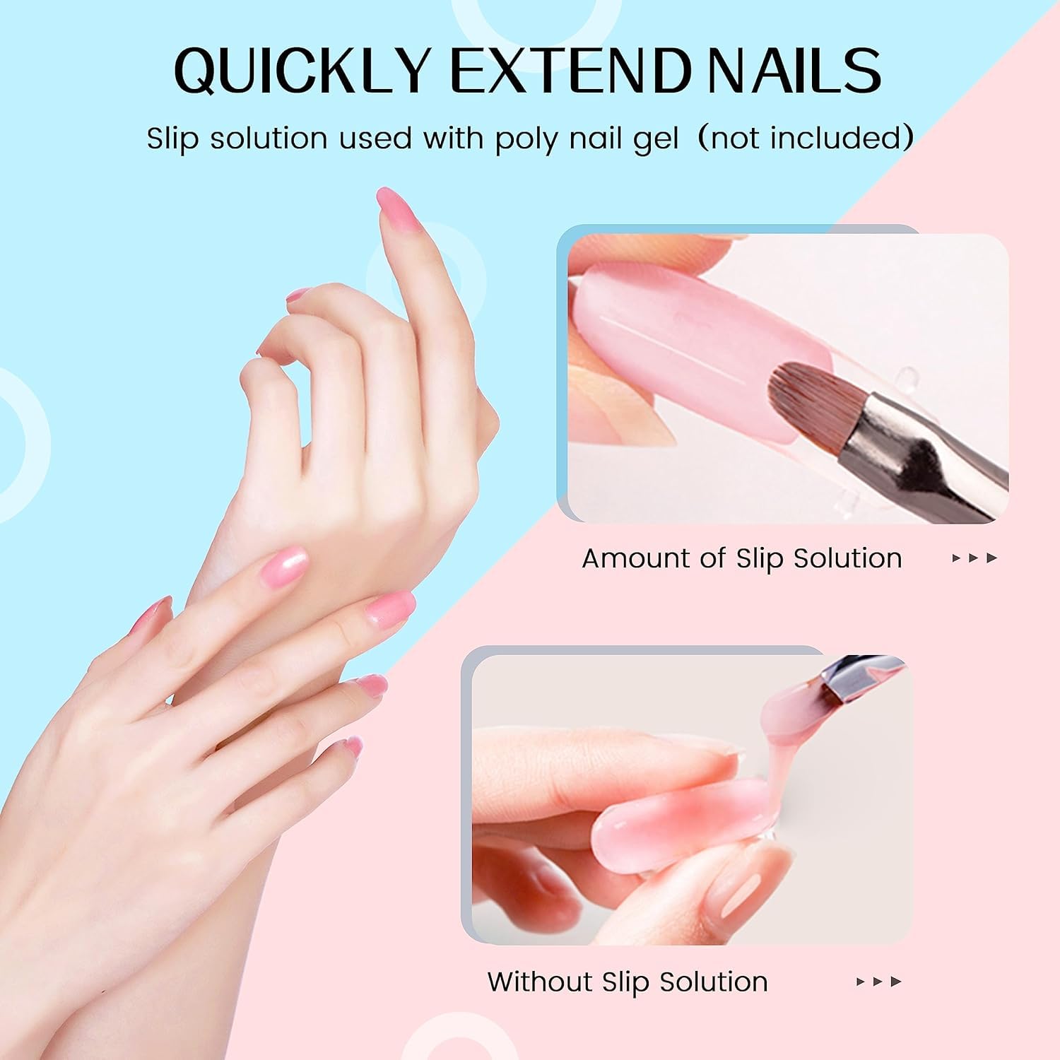 AIJIMEI Nail Slip Solution - 58ml/2oz Poly Nail Gel Extension Solution for Professional & Beginner Nail Art - Perfect for Salon, Home Manicures & DIY Nail Designs