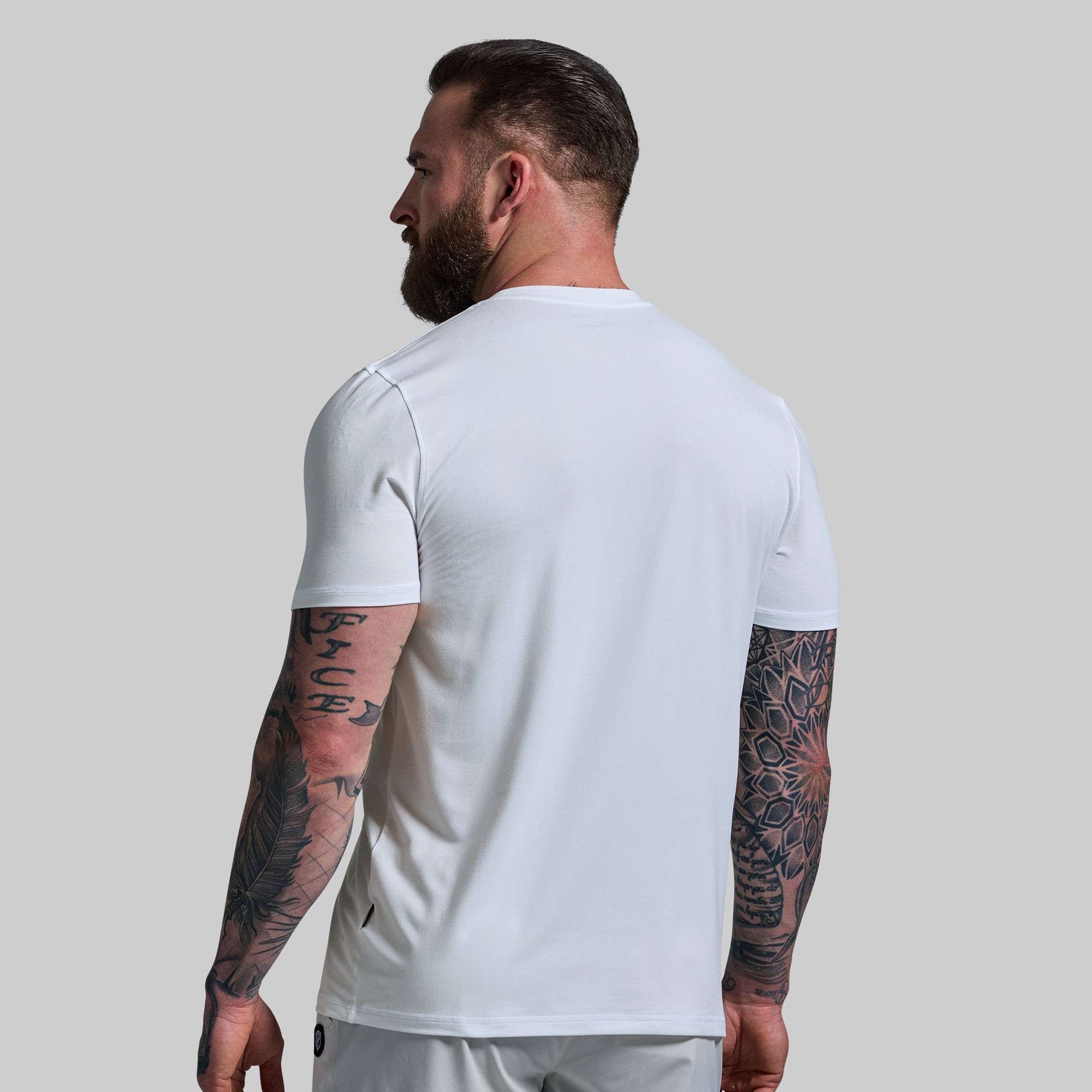 BP Premium Basic Crew T-Shirt for Men - Soft Cotton White Tee - Casual Comfort Fit for Everyday Wear, Gym, and Outings