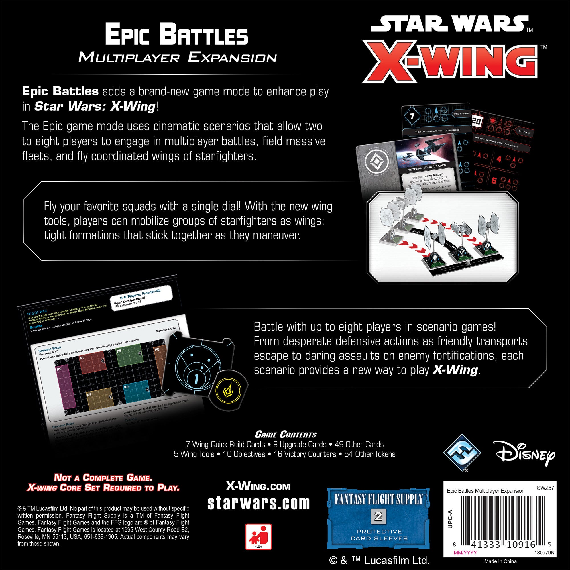 Star Wars X-Wing 2nd Edition: Epic Battles Multiplayer Expansion Pack - Strategic Space Combat Game for Tabletop Gaming Nights & Tournaments