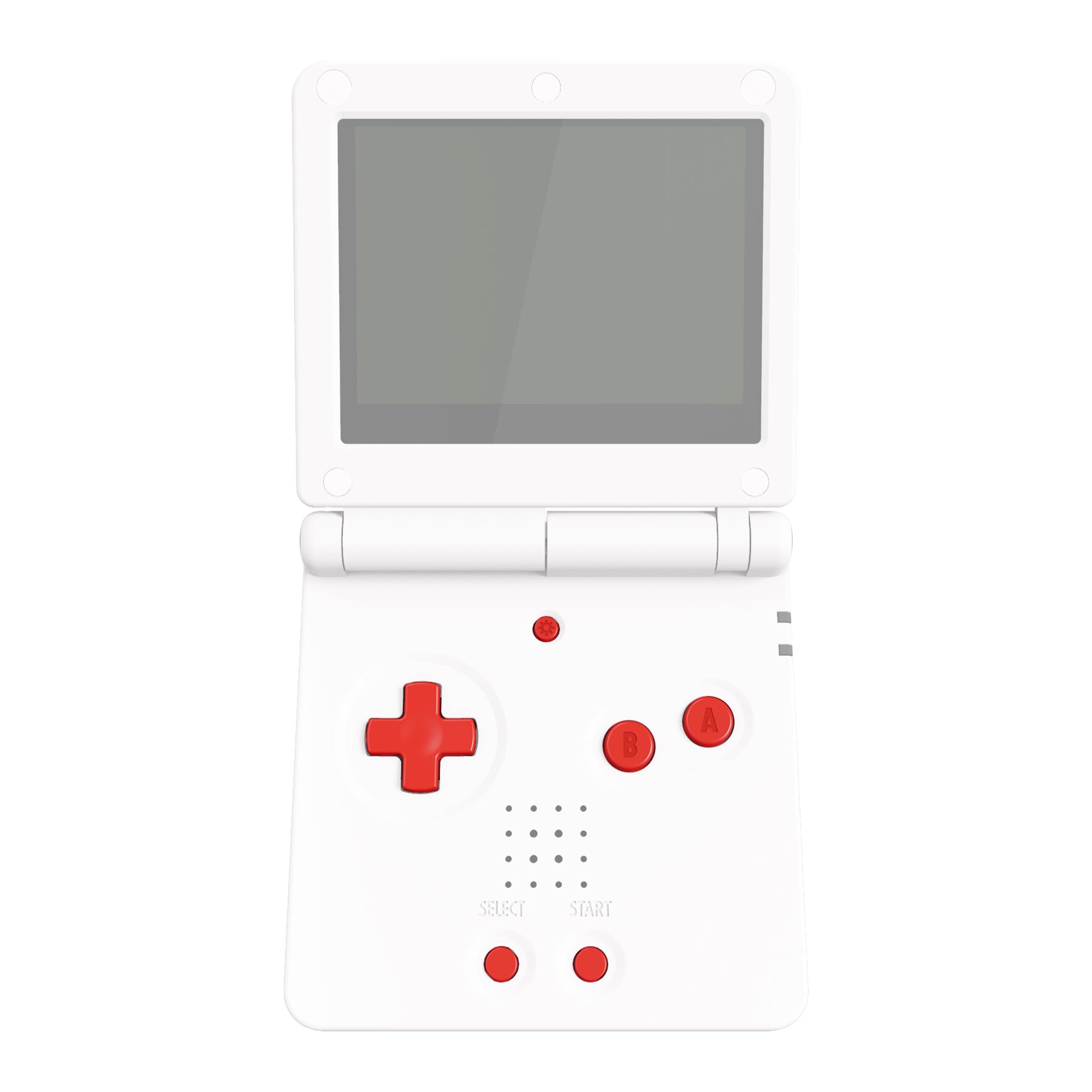 ExtremeRate Classic Red Replacement Buttons for Gameboy Advance SP - Full Set Custom A B L R, Power, Volume & D-Pad Buttons for GBA SP Console (Console Not Included) - Perfect for Gaming Enthusiasts & Retro Console Modding
