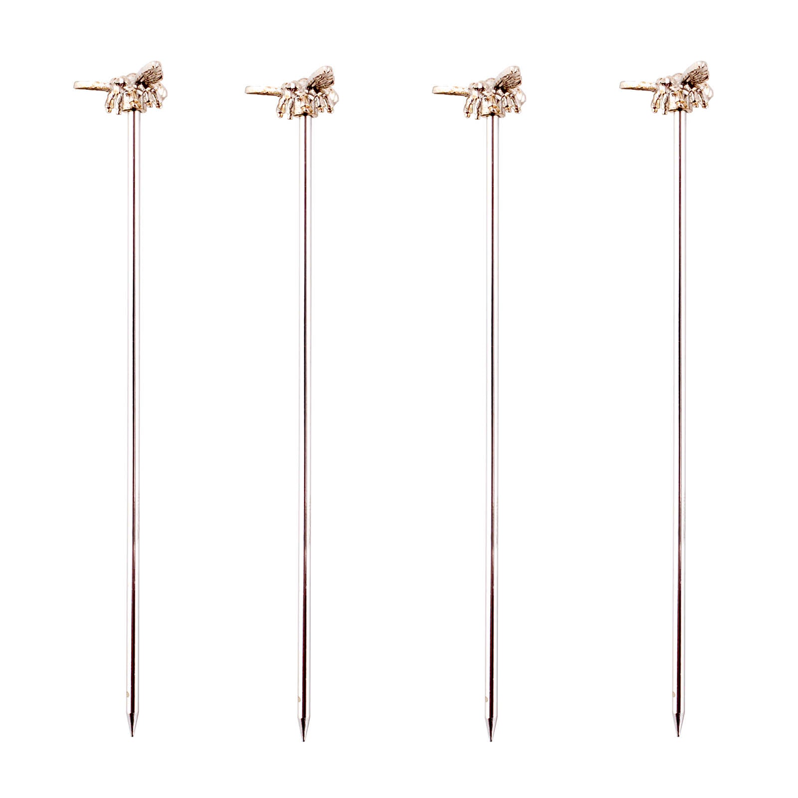 BarConic® Stainless Steel Bee-Themed Cocktail Picks - 12-Piece Set for Garnishing Drinks, Perfect for Parties, Weddings & Home Bars