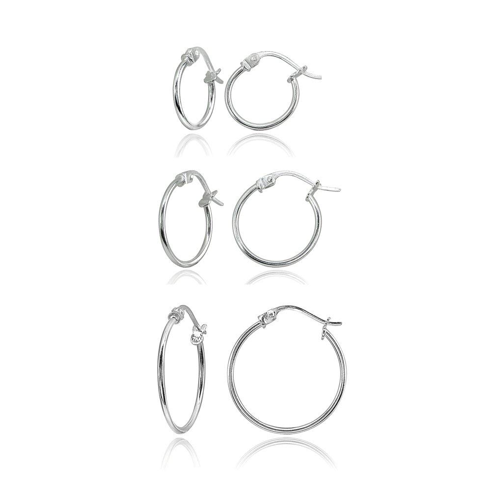 925 Sterling Silver Thin French Lock Hoop Earrings for Women | Elegant & Dainty Small Hoops | Perfect for Everyday Wear, Parties & Gifts
