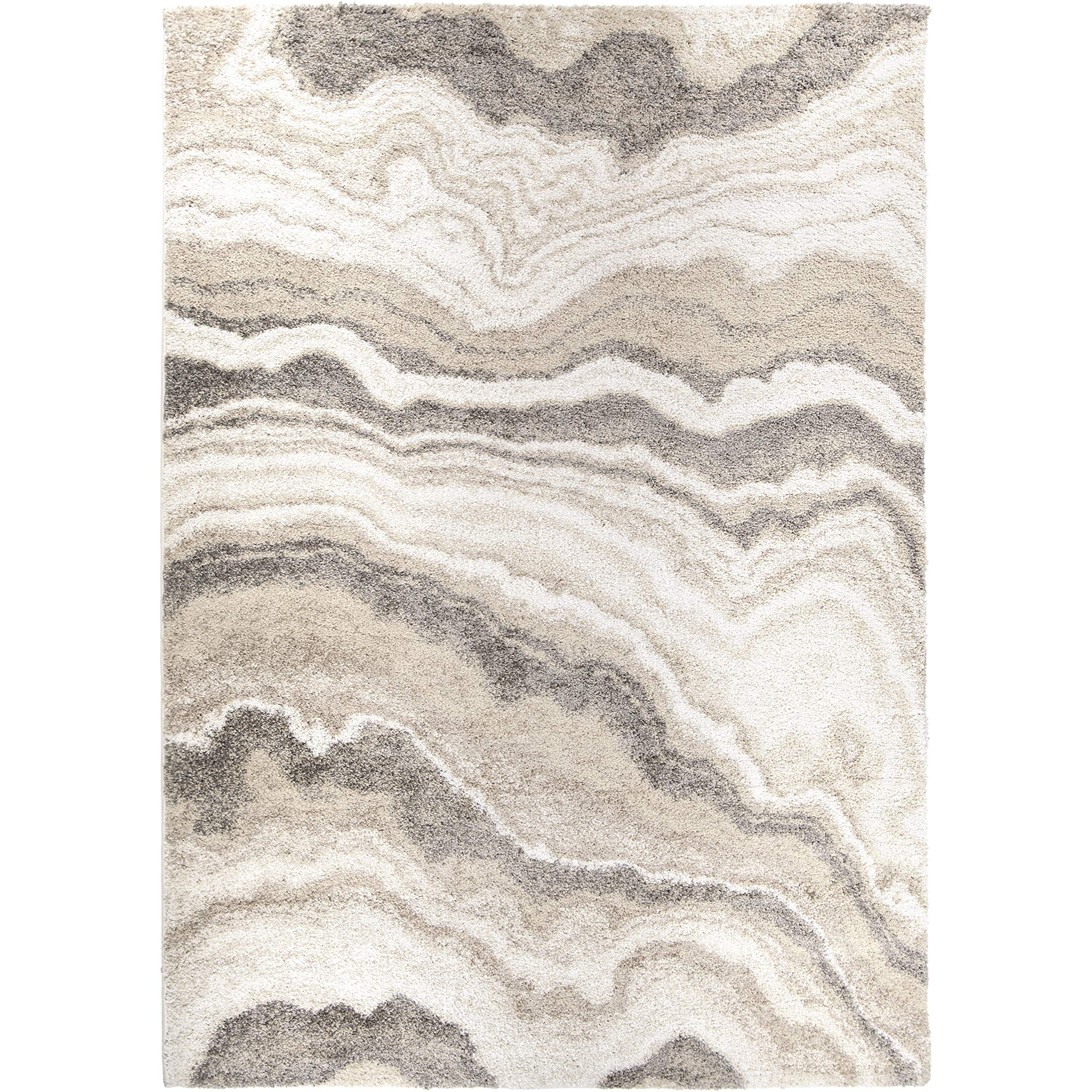 Premium Orian Rugs Super Shag Collection 392548 - Soft Plush 9' x 13' Ivory Shaggy Area Rug for Living Room, Bedroom & Cozy Home Decor