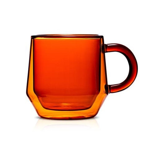 Premium 6oz (175ml) Double Wall Glass Mugs Set of 2 - Insulated Hot & Cold Drinkware for Coffee, Tea, Cocoa - Perfect for Home, Office, and Camping Use