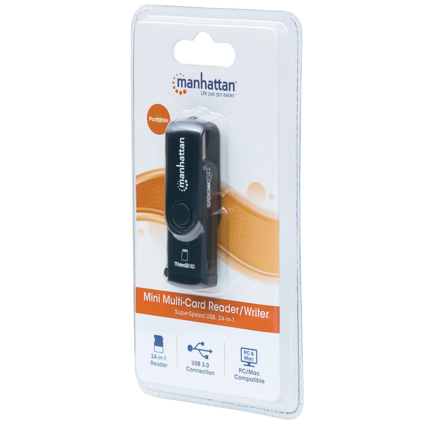 Mini Multi Card Reader/Writer - USB 3.0 Portable Memory Card Adapter for SD/TF/CF/MS - Compatible with PC, Mac, Laptop - Perfect for Photographers, Travelers & Data Transfer