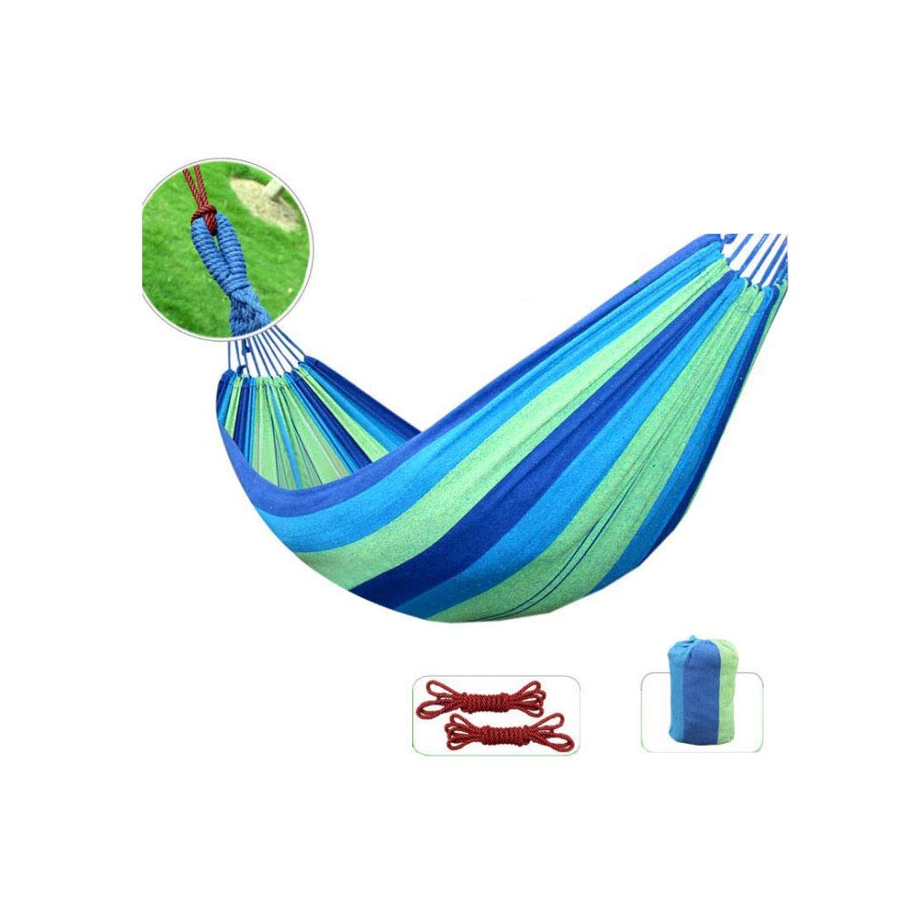 JYCCH Cotton Hammock - 200x100cm Portable Outdoor Swing Bed for Garden, Yard & Travel - 150kg Load Capacity - Perfect for Relaxing, Camping & Backyard Lounging