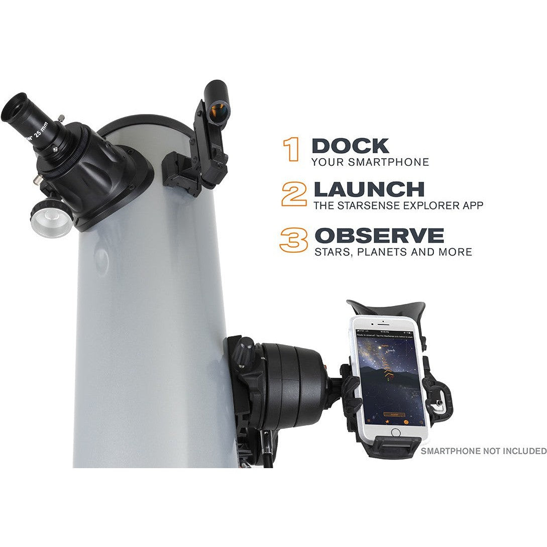 StarSense Explorer DX 130AZ Smartphone App-Enabled Newtonian Reflector Telescope for Astronomy Beginners - Stargazing, Moon Observation & Astrophotography for Kids & Adults