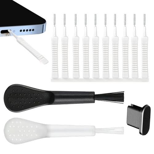 13-Piece Phone Speaker & Charger Port Cleaning Kit - Reusable Cleaning Brushes & Tools for iPhone, Samsung, Android - Perfect for Home, Office & Travel Use