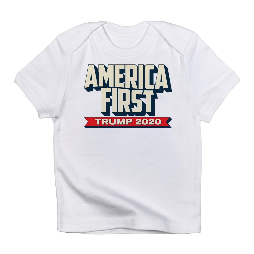 Trump 2020 America First Baby T-Shirt - Patriotic Infant Onesie for Political Supporters | Perfect for Campaign Events & Family Photos