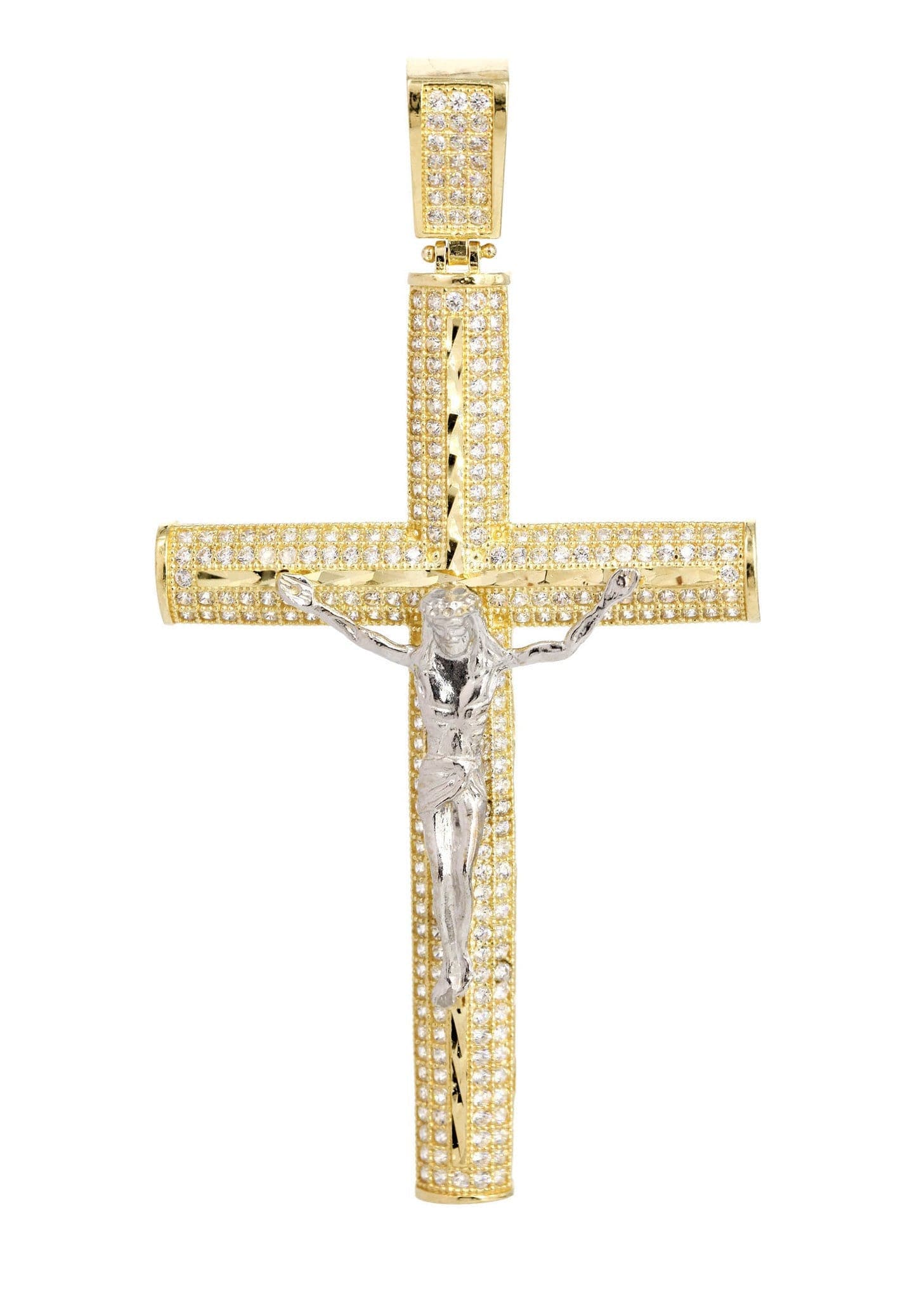 10K Gold Cross Pendant for Women & Men - 9.1 Grams Religious Jewelry - Perfect for Baptism, First Communion, Confirmation & Everyday Wear
