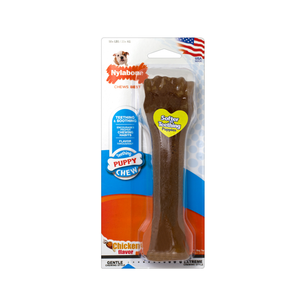 Natural Chicken Flavor Puppy Teething Chew Toy for Small Dogs - Safe & Durable for Puppy Teething Relief & Dental Health - Perfect for Training, Playtime & Anxiety Relief