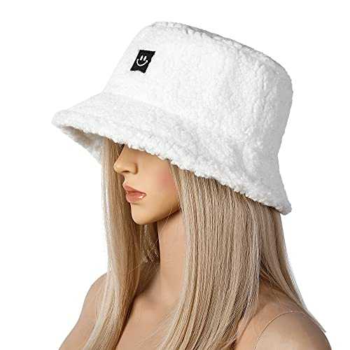 Stylish Furry Bucket Hat for Women & Men - Trendy Winter Fashion Accessory - Perfect for Outdoor Activities, Music Festivals & Streetwear