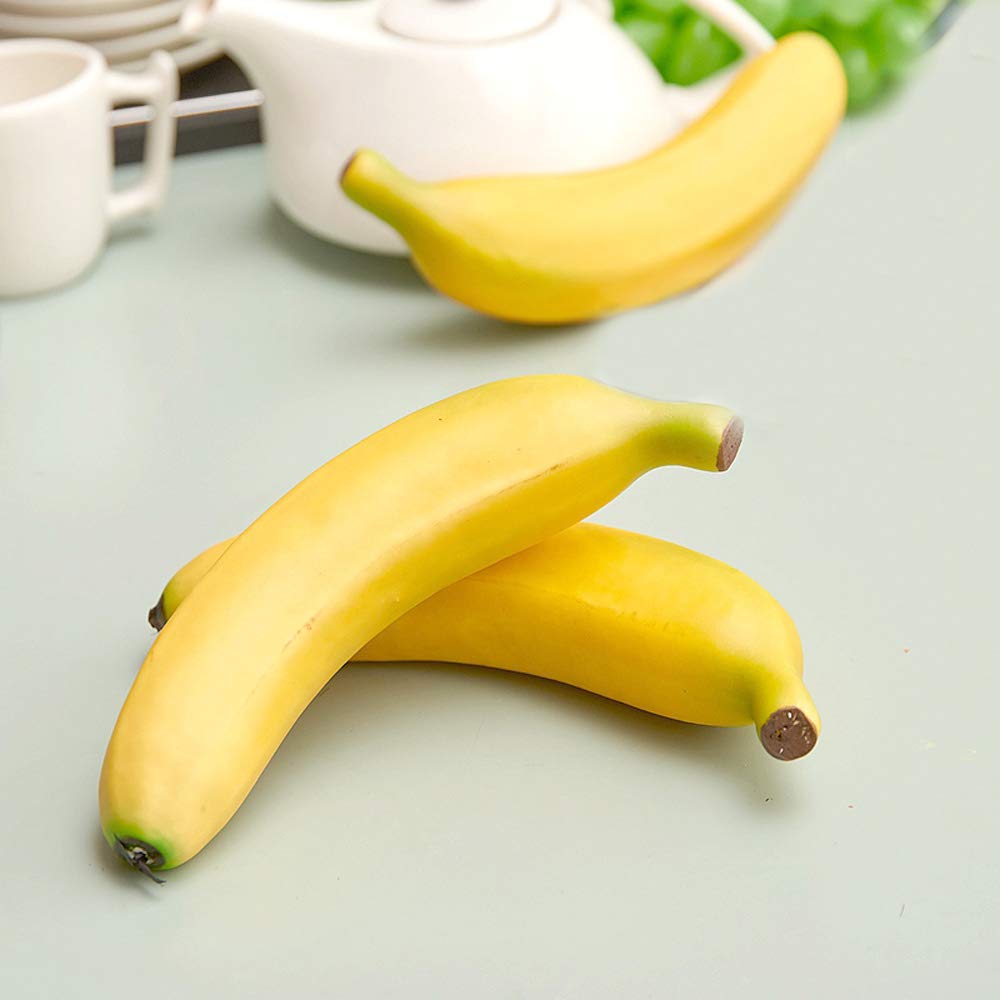 10pcs 20cm Long Artificial Plastic Fake Bananas - Realistic Simulation Fruit for Home Decor, Party Centerpieces, Photography Props, and DIY Crafts