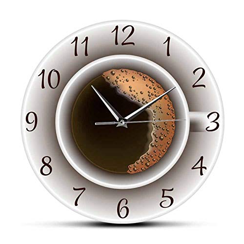 Decorative Silent Wall Clock - Coffee Shop & Kitchen Decor for Home & Cafe