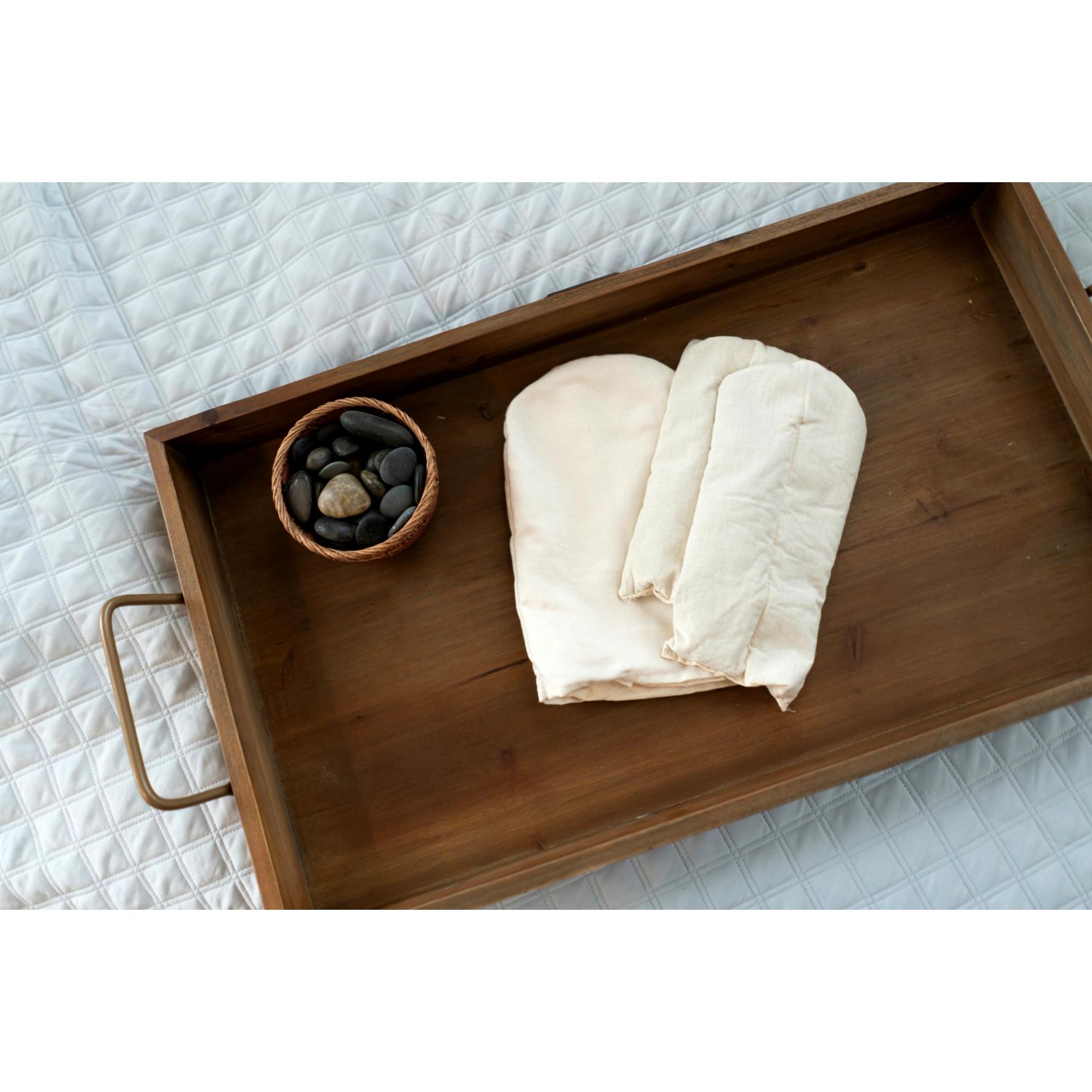 Eco-Friendly Herbal Mitts with Covers - 1 Pair for Spa, Massage & Relaxation at Home or Salon