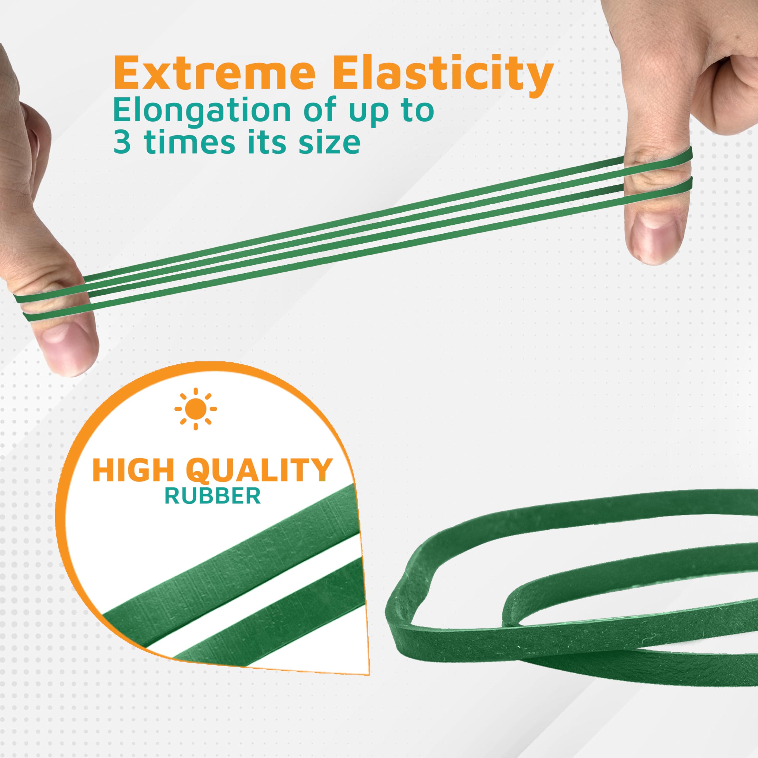 Premium #33 Green Rubber Bands - 3.5