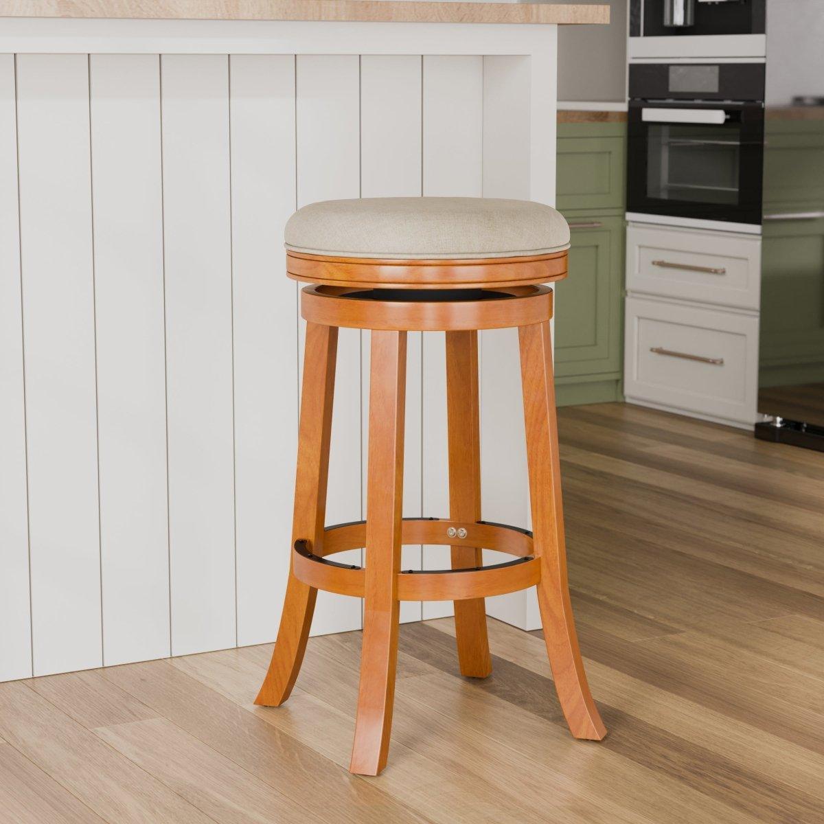 Premium Backless Fabric Swivel Stool - 24