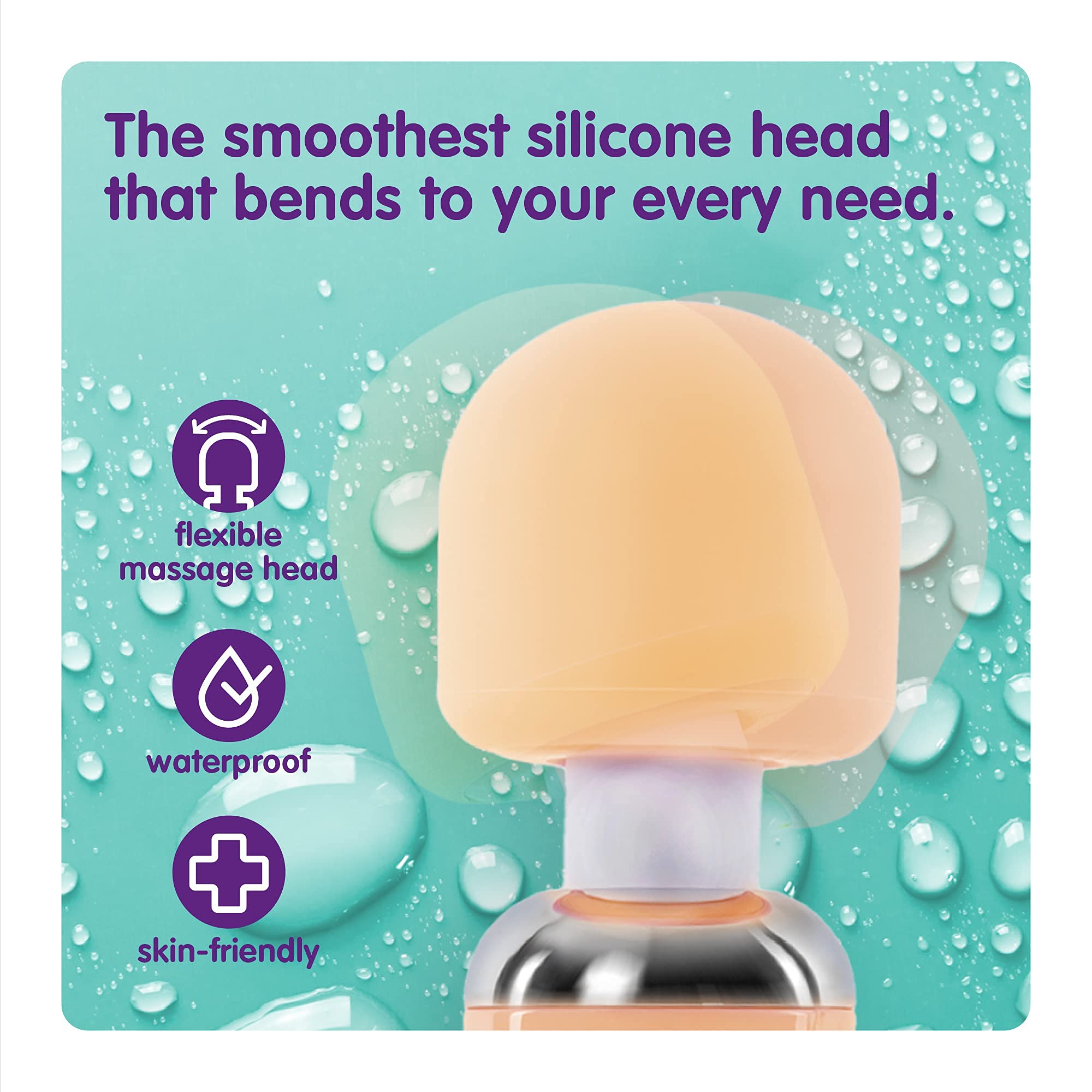 Oliver James Powerful Wand Massager - 20 Vibration Modes & 8 Speeds for G Spot & Clitoral Stimulation | Waterproof Wireless Adult Sex Toy for Women | Perfect for Couples Play & Solo Pleasure (Large, Peach)