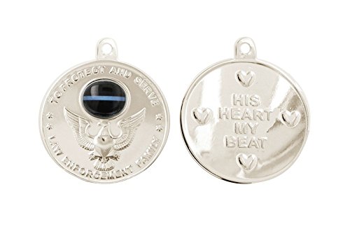Sterling Silver Police Wife Necklace - Thin Blue Line Jewelry Gift for Law Enforcement Spouses - Perfect for Anniversaries, Appreciation & Everyday Wear