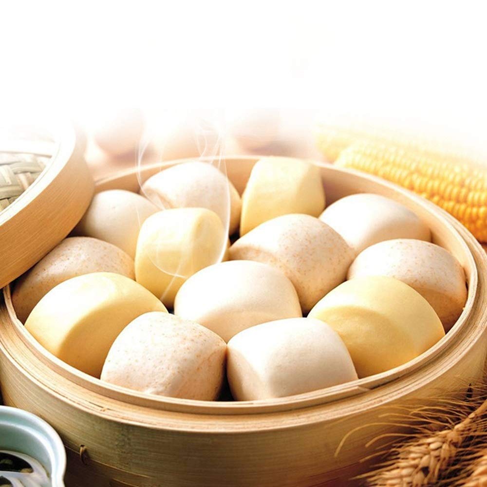 Premium Bamboo Steamer Basket Set - 21cm for Fish, Rice, Vegetables & Snacks | Eco-Friendly Kitchen Cooking Tool with Lid | Perfect for Dim Sum, Meal Prep & Healthy Cooking