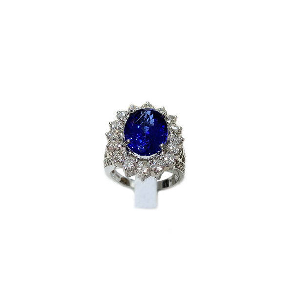 18K White Gold Tanzanite Ring for Women - Elegant Tanzanite Gemstone Engagement & Wedding Ring - Perfect for Anniversary, Proposal & Special Occasions