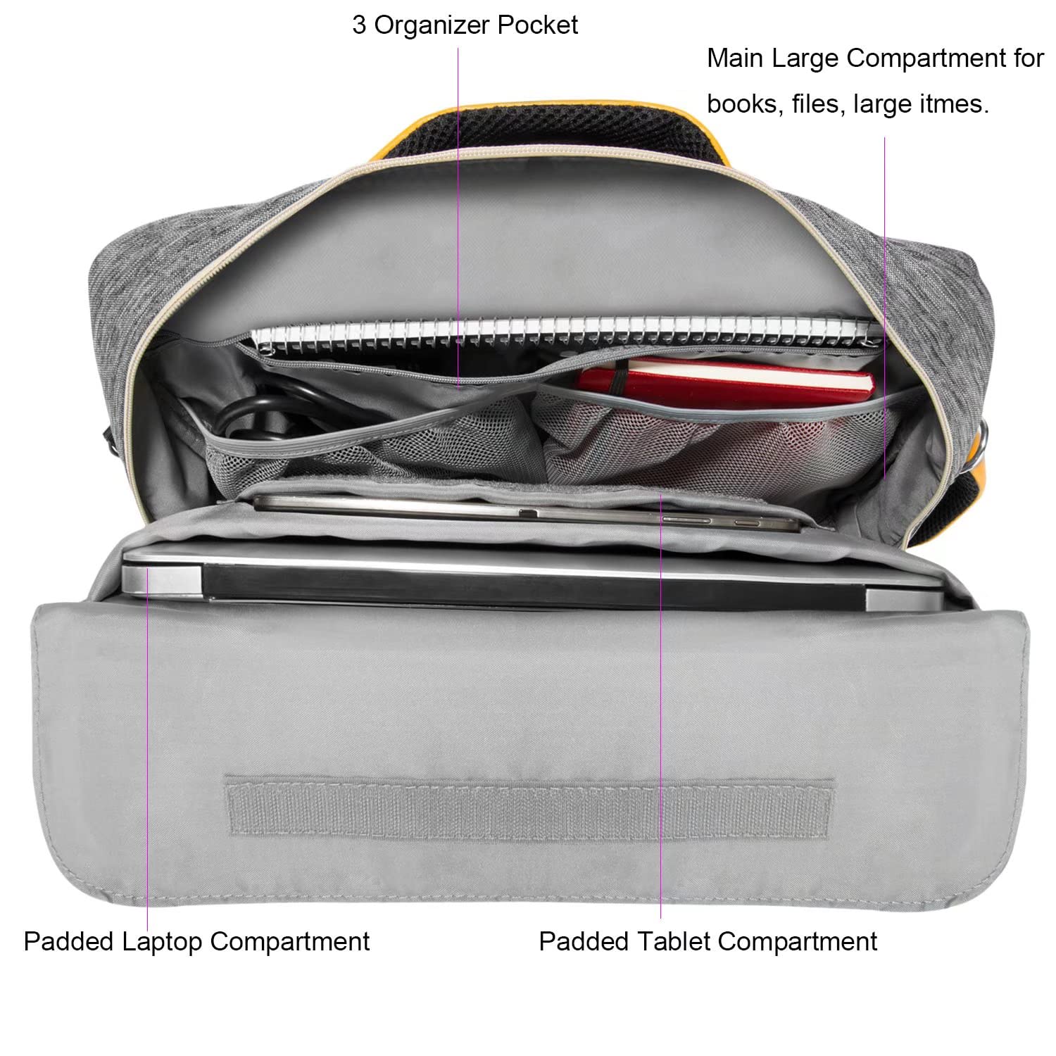 Universal Hybrid Laptop Messenger Bag Briefcase Computer Handbag for Work, Travel, and Everyday Use