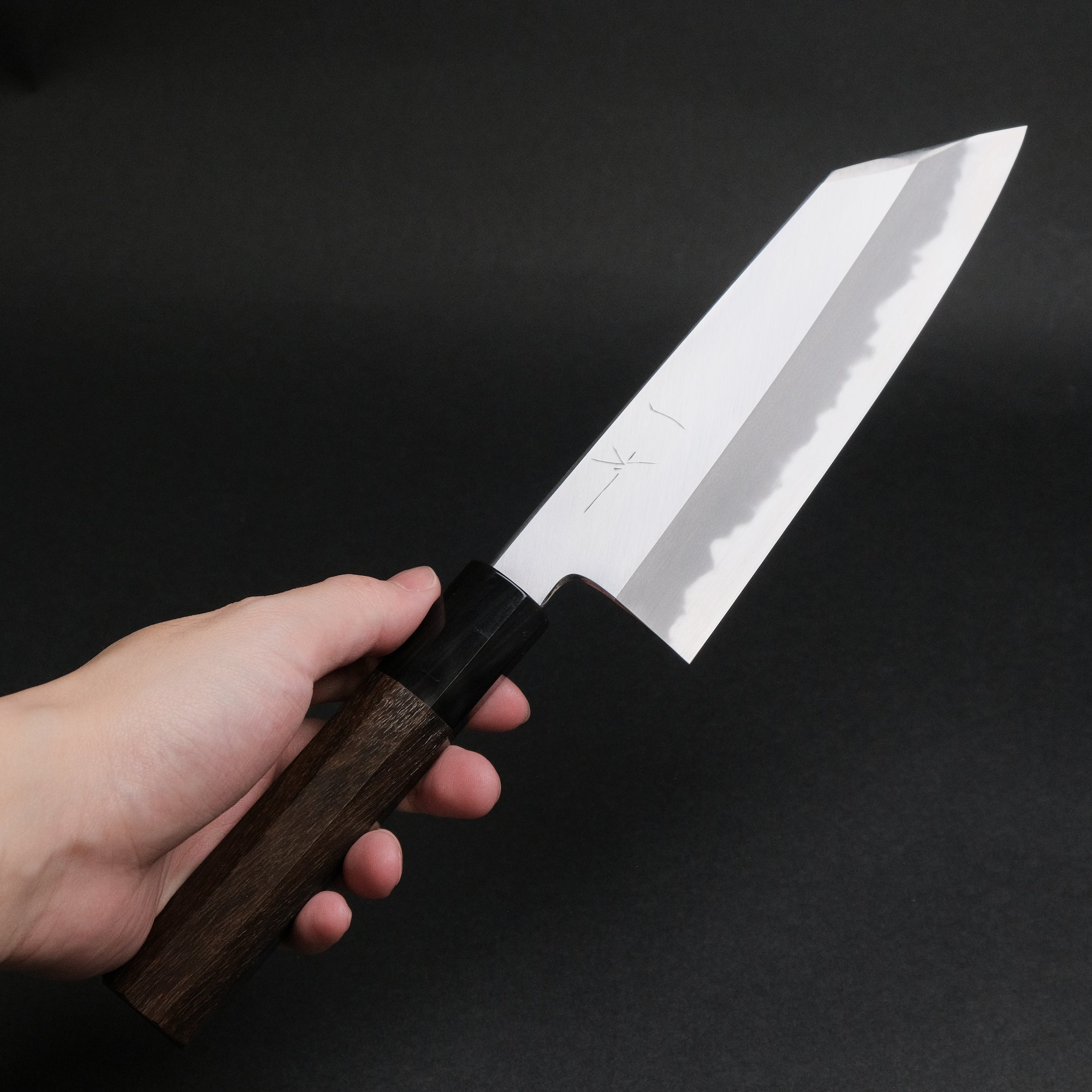 Premium Hitohira Tanaka Kyuzo Blue #1 Migaki Bunka Knife - Japanese High-Carbon Steel Blade with Ziricote Wood Handle - Perfect for Sushi, Vegetables & Precision Cutting