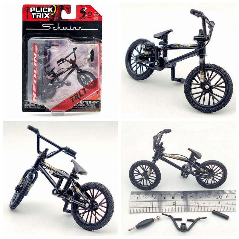 Premium FLICK TRIX Miniature BMX Finger Bike - Diecast Metal DeathTrap Bicycle Toy for Kids & Adults - Perfect for Office Desk, Stress Relief & Collectible Gift