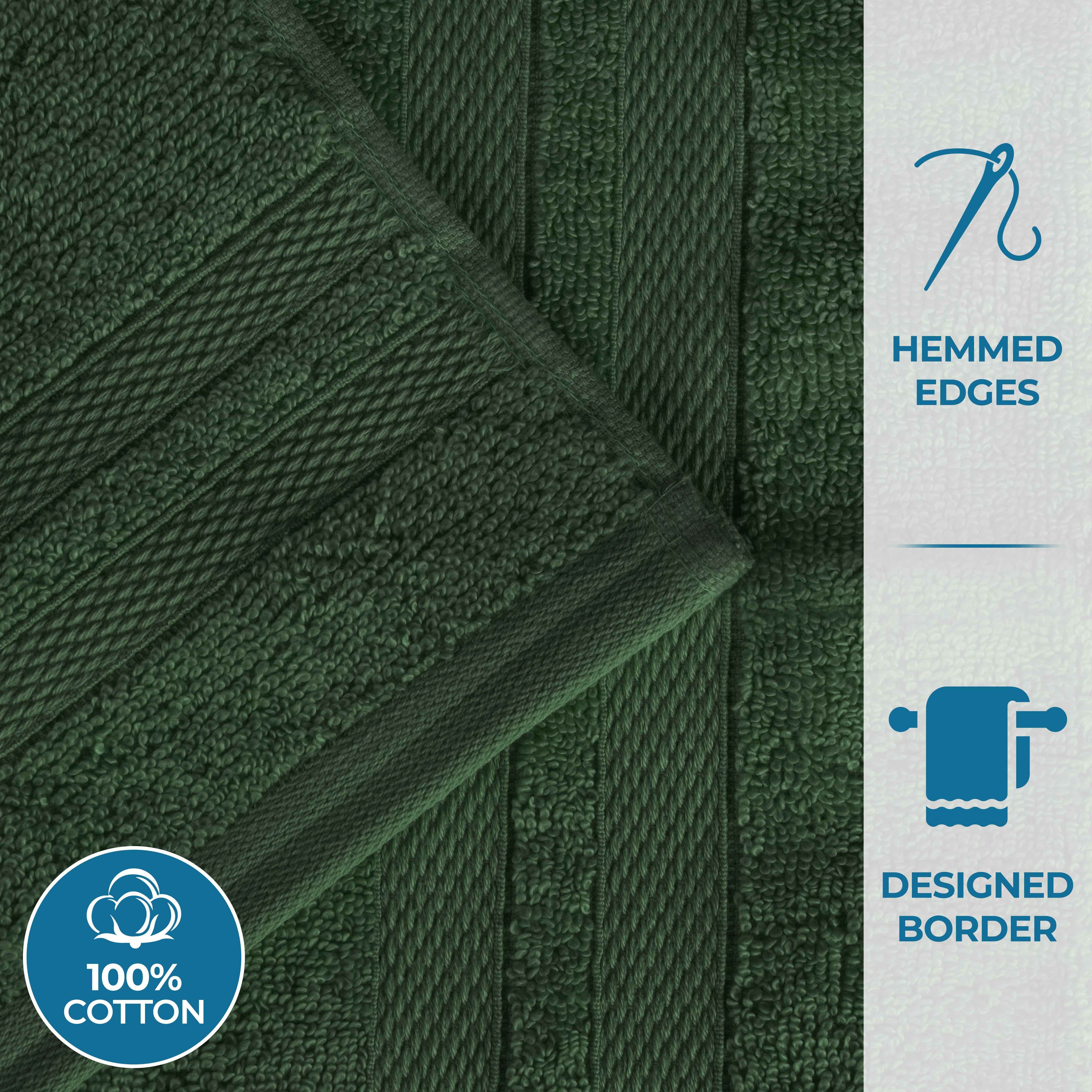 Ultra Soft Cotton Absorbent Bath Towel Set - 6 Piece Solid Color Collection for Spa, Gym & Luxury Home Use