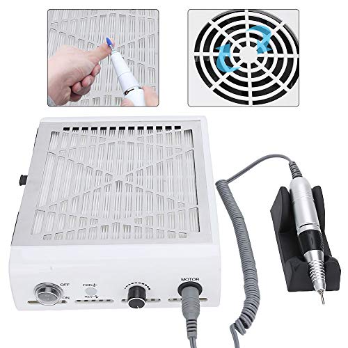 2 in 1 Electric Nail Drill & Dust Collector - 40W Professional Nail Machine for Acrylic Nails, Salon-Grade Manicure Polishing Tool | Perfect for Home & Professional Nail Salons, DIY Nail Art & Gel Polish Removal