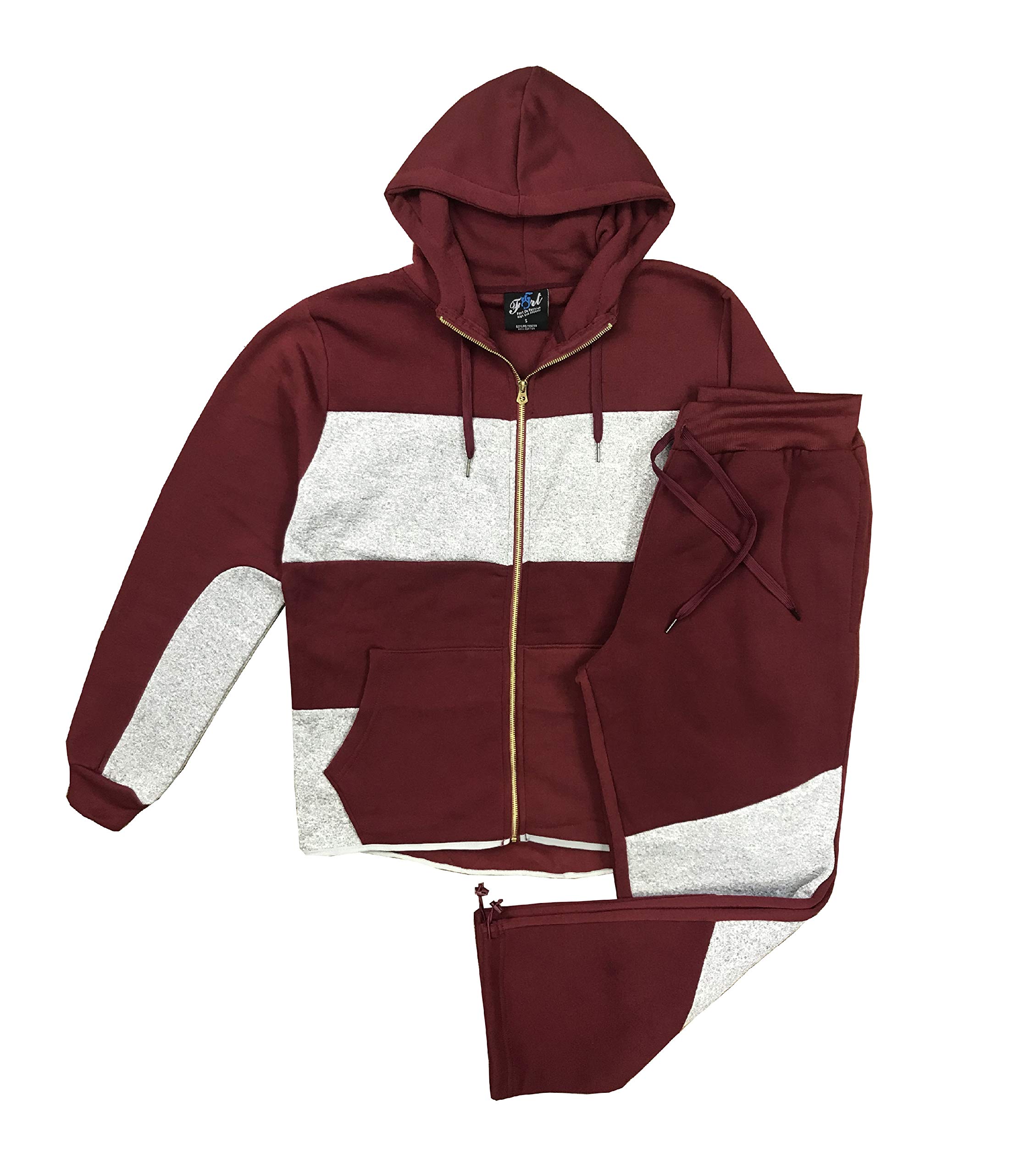 Men's Winter Fleece Sweatsuit Set - Warm Activewear Jogger Outfit for Running, Gym & Outdoor Activities