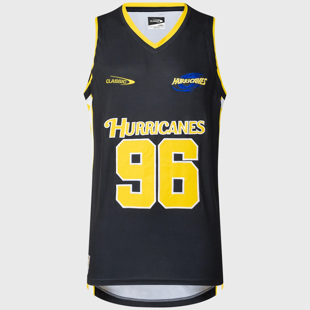 2025 Classic Hurricanes Super Rugby Basketball Jersey - Black | Perfect for Fans, Games & Sports Events