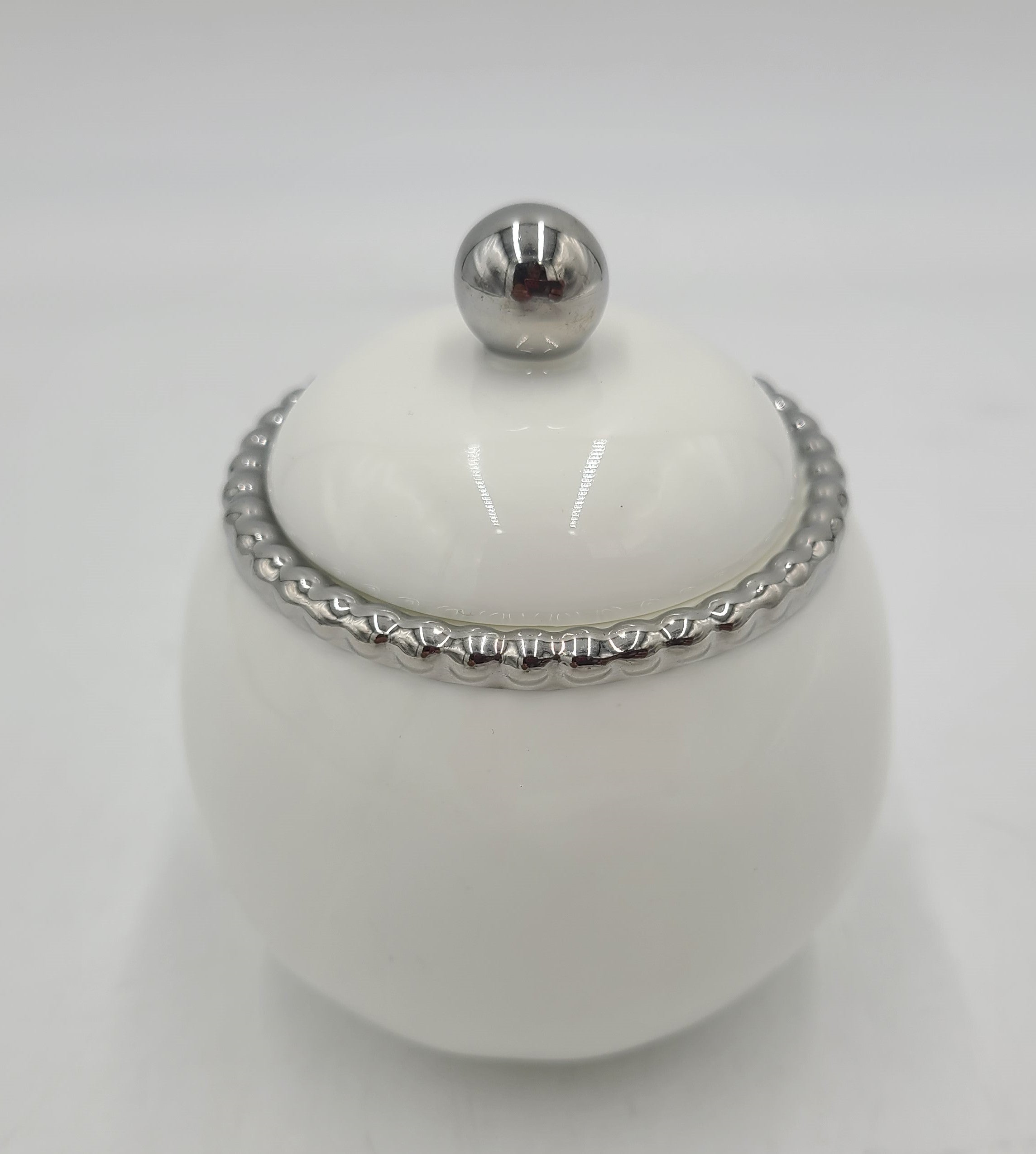 5x2.75 Inch Sugar Bowl with Silver Dots - Set of 120 - Perfect for Tea Parties, Coffee Service & Elegant Dining Table Decor