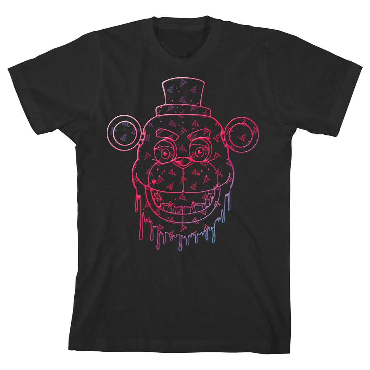 Five Nights at Freddy's Shadow Freddy Black T-Shirt for Boys | FNAF Horror Game Merchandise | Perfect for Cosplay, Gaming Events & Halloween Costumes