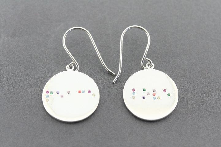 Braille Multi-Colored Earrings for Women - Stylish & Unique Fashion Jewelry for Daily Wear, Parties & Special Occasions