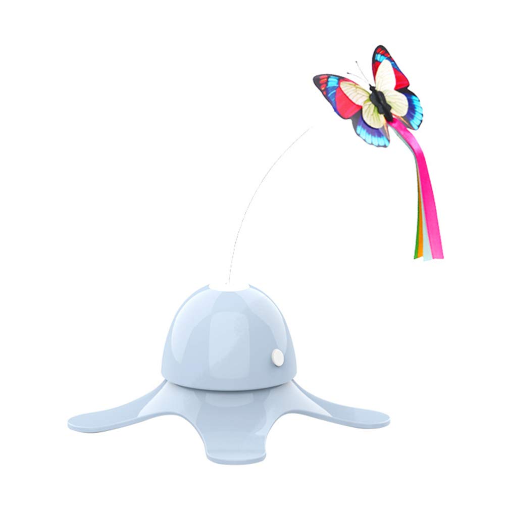 Balacoo 3PCS Automatic Rotating Cat Toy with Butterfly - Interactive Electric Teaser Toy for Kittens & Adult Cats - Fun Indoor Play for Boredom Relief & Exercise