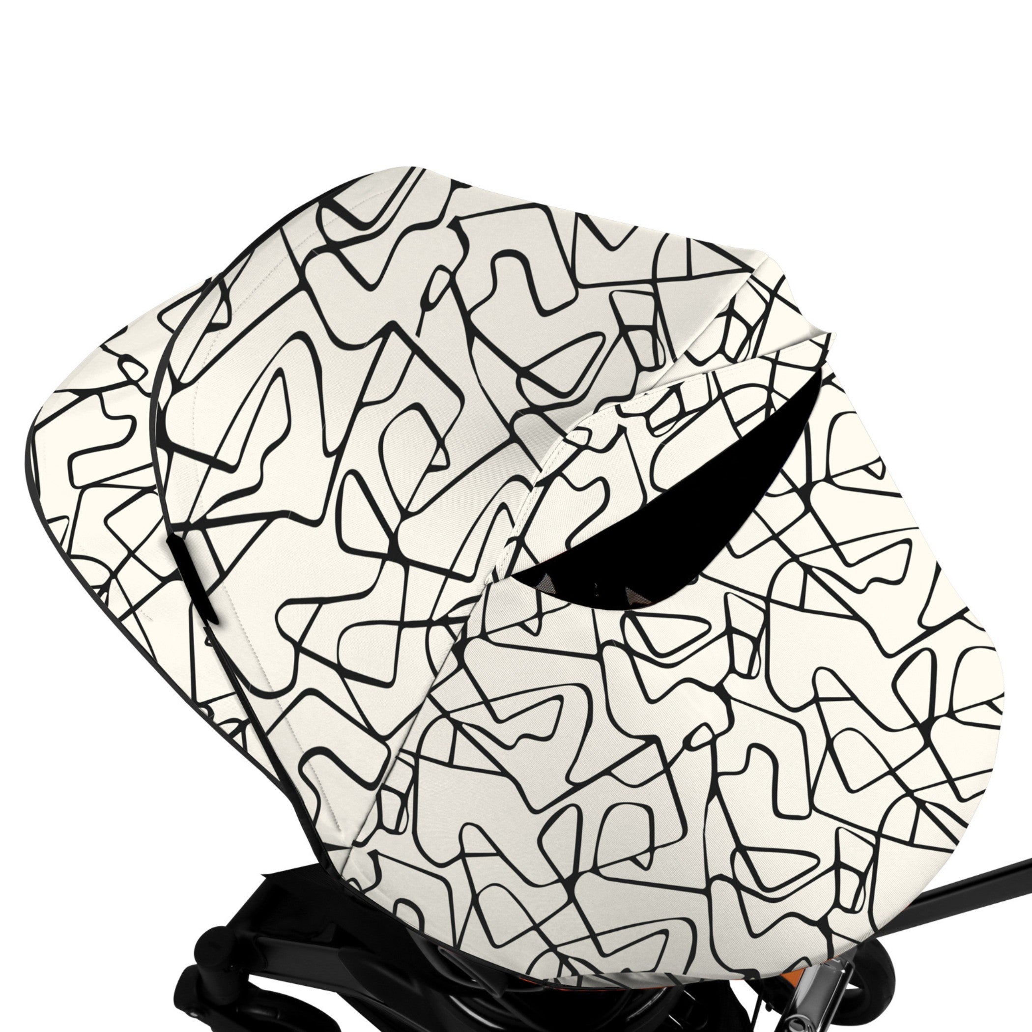 Premium Baby Stroller Canopy with Unique Squiggle Design - UV Protection & Adjustable Shade for Outdoor Walks, Park Visits, and Travel