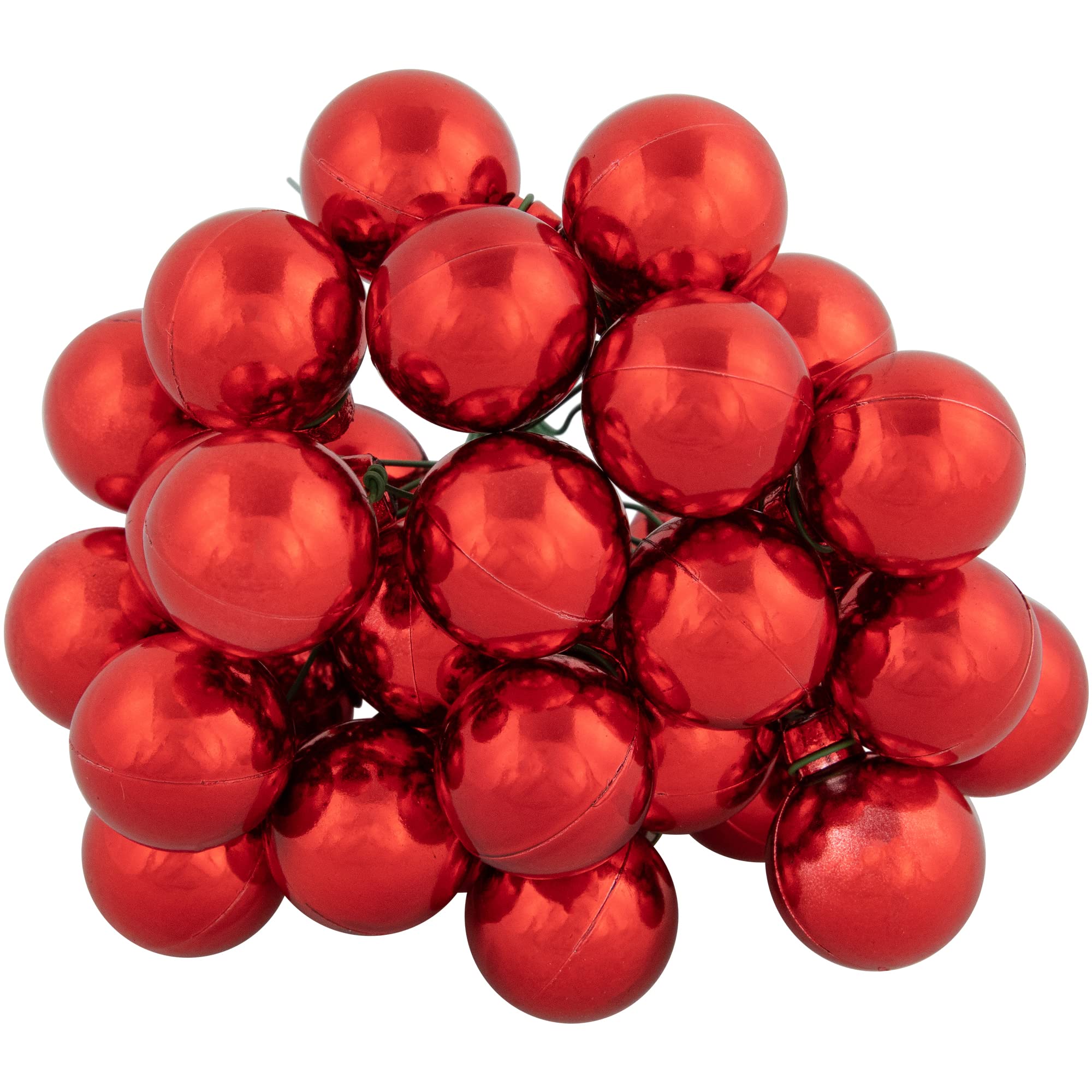 Northlight 12-Pack Red Glitter Shatterproof Christmas Ornament Balls - Durable Plastic Holiday Tree Decorations for Xmas, Parties, and Festive Home Decor